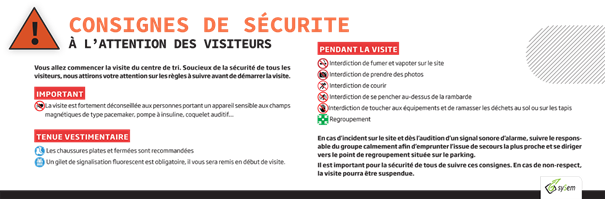 panneau consignes sécurité